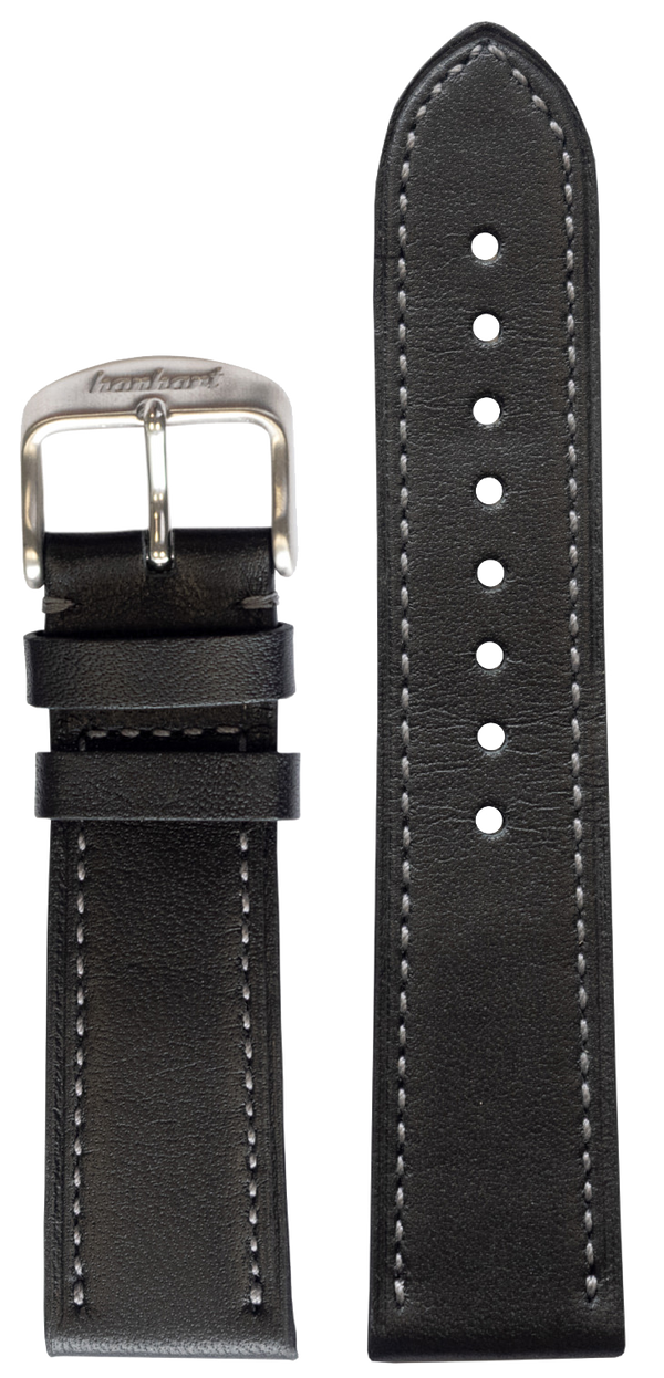 Hanhart Black Leather 22mm 9922.7012-02