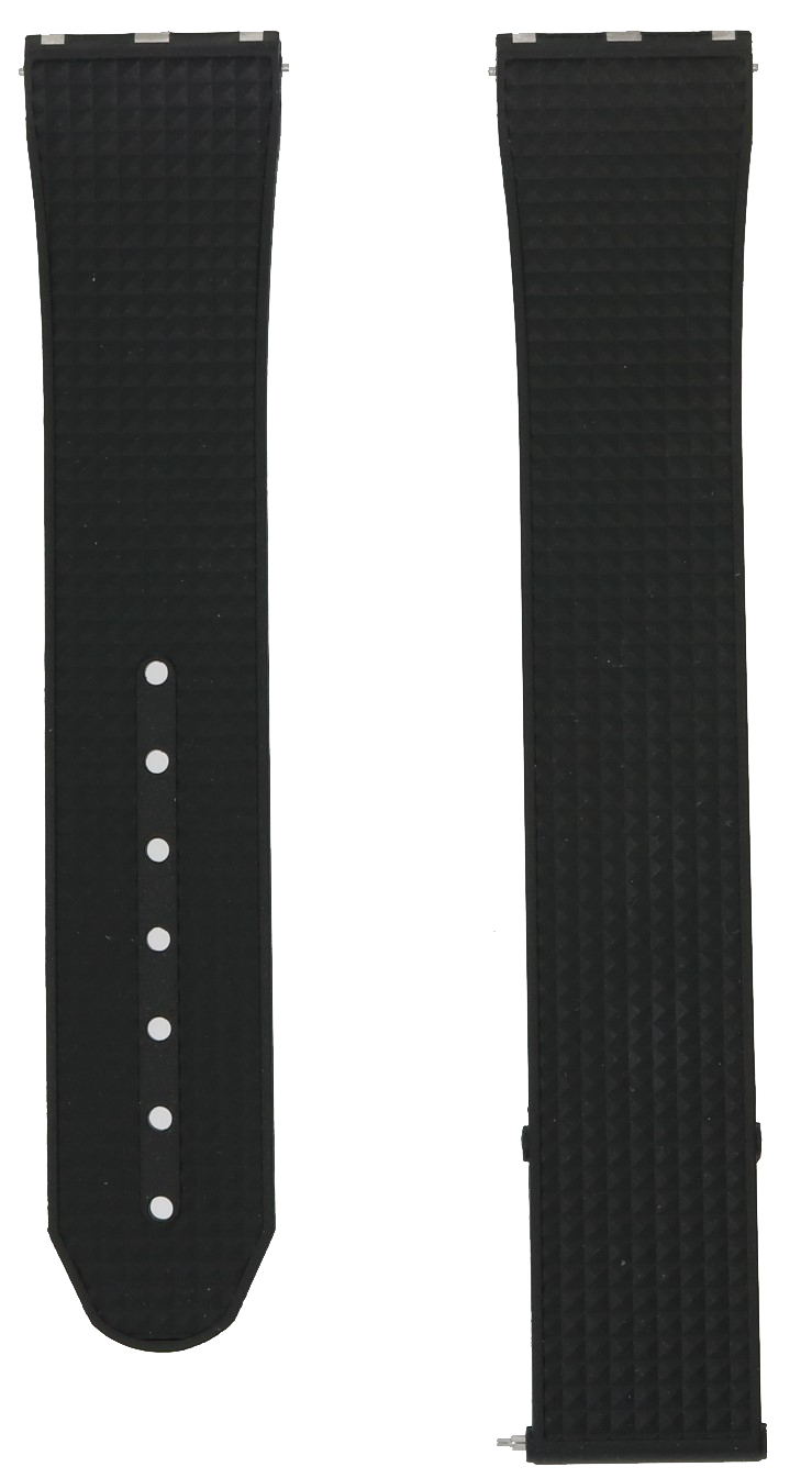 Formex Reef Deployant Black Rubber Strap 22mm