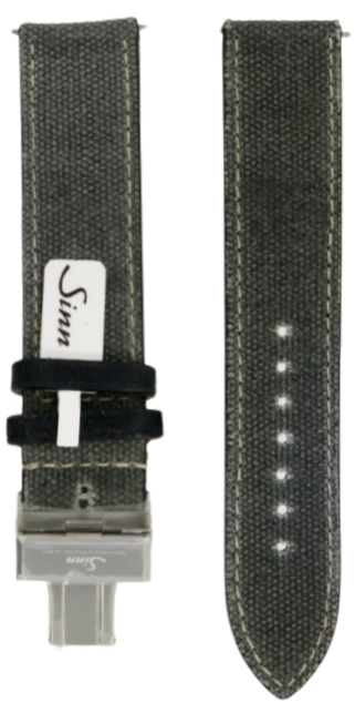 Sinn Canvas Grey Strap 20mm Brushed Deployant SeriousWatches.eu