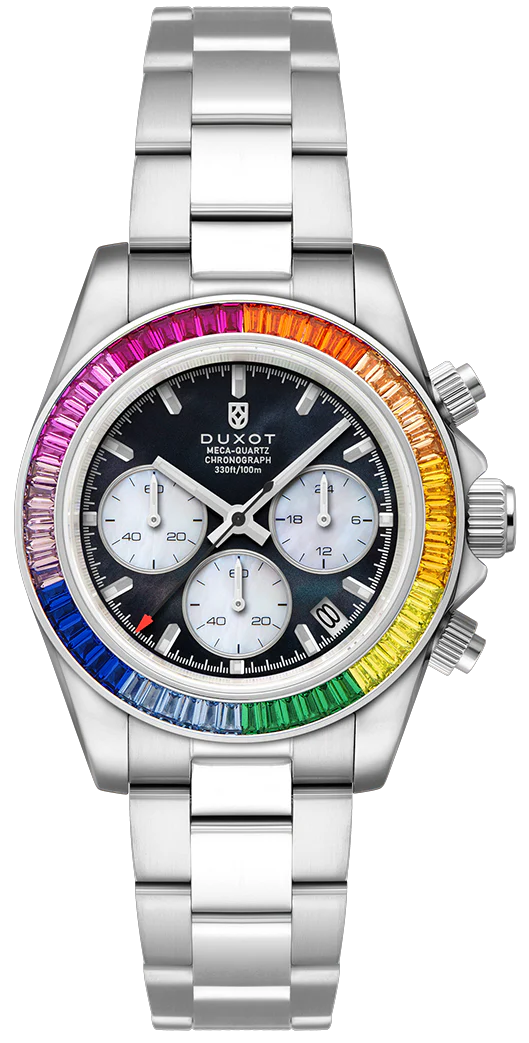 Duxot Accelero Rainbow Chronograph Pearl Black DX-2064-22