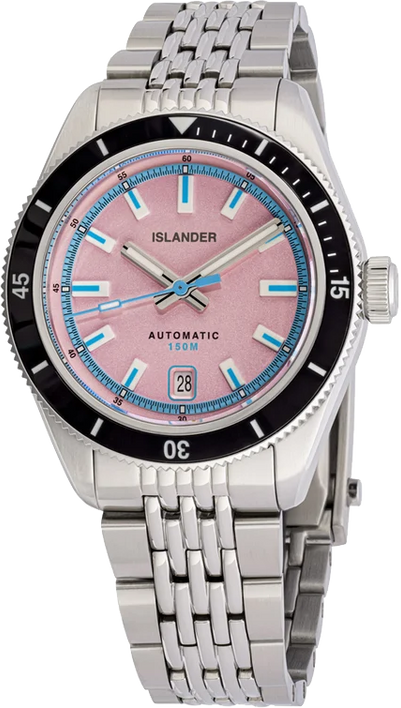 Islander Watch Port Jefferson Skin Diver Miami Pink Dial #ISL-372