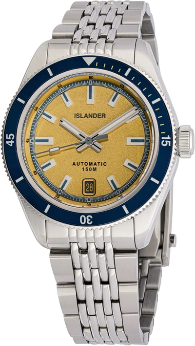 Islander Watch Port Jefferson Skin Diver Champagne Gold Dial #ISL-373