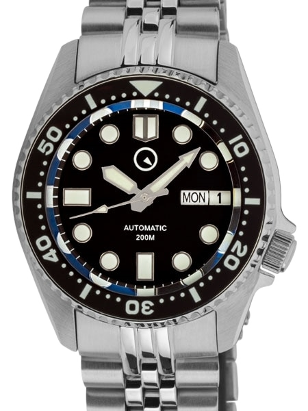 Islander Watch 38mm Automatic Dive Watch Black Dial #ISL-05