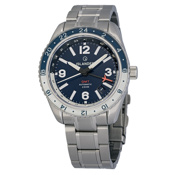 Islander Watch Republic Traveler GMT Blue Dial #ISL-238