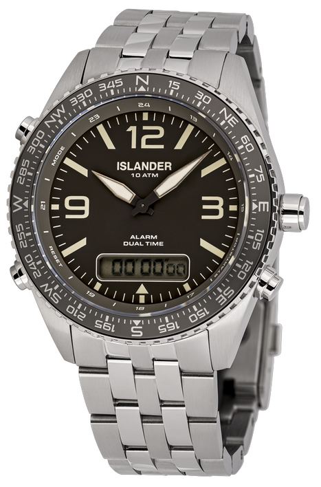Islander Watch Rocky Point Analog-Digital Grey Dial #ISL-330