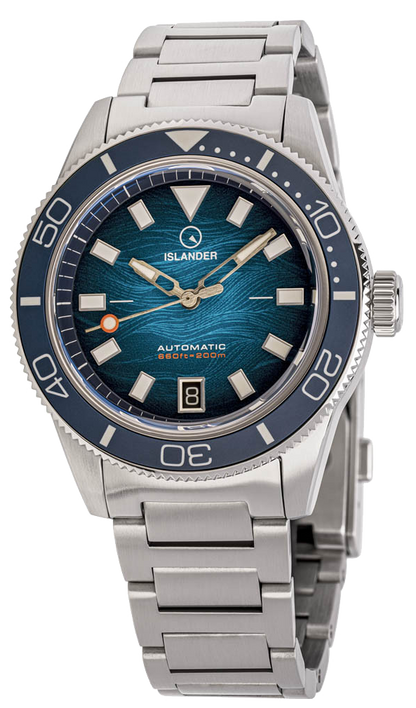 Islander Watch Bayport Automatic Blue Wave Dial #ISL-311