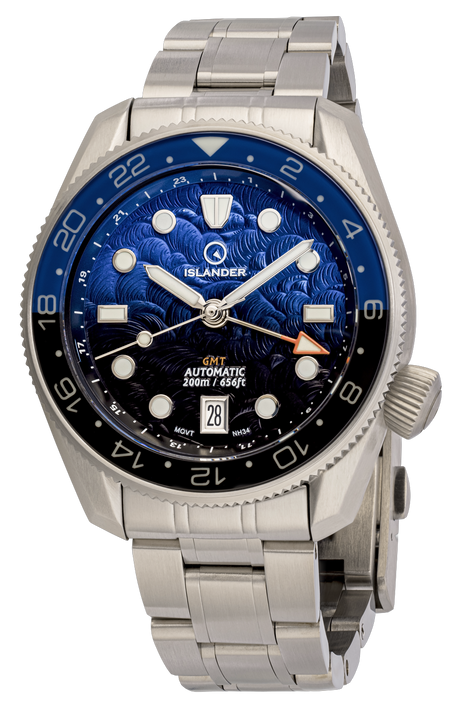 Islander Watch JFK Automatic GMT Blue Black #ISL-338