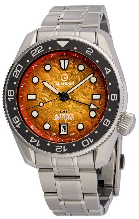 Islander Watch JFK Automatic GMT Sunset Orange #ISL-356