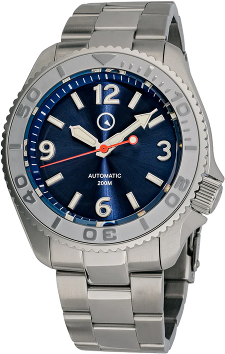 Islander Watch Red October V2 Dive Watch Radiant Blue Dial #ISL-323