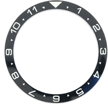 Islander Watch Black Ceramic Luminous Dual-Time Bezel Insert for Seiko SSK GMT Models #C40