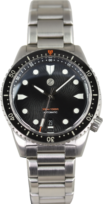 Zelos Mako 300m Diver Satin Black (Pre-owned)