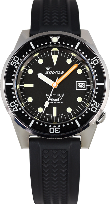 Squale 50 Atmos Black 1521-026/A 1521CL.VO (Pre-owned)