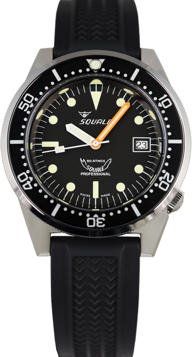 Squale 50 Atmos Black 1521-026/A 1521CL.VO (Pre-owned)