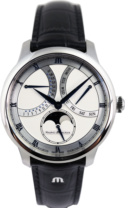 Maurice Lacroix Masterpiece Moon Retrograde MP6608-SS001-110-1 (Pre-owned)