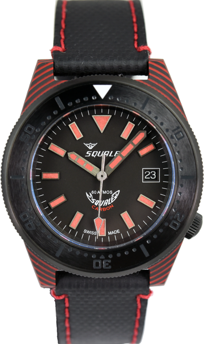 Squale 60 Atmos T-183 Carbon Red T183R Limited Edition (Pre-owned)