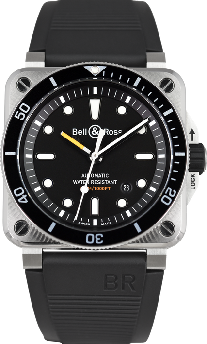 Bell & Ross BR 03-92 Diver Black Steel BR0392-D-BL-ST/SRB (Pre-owned)
