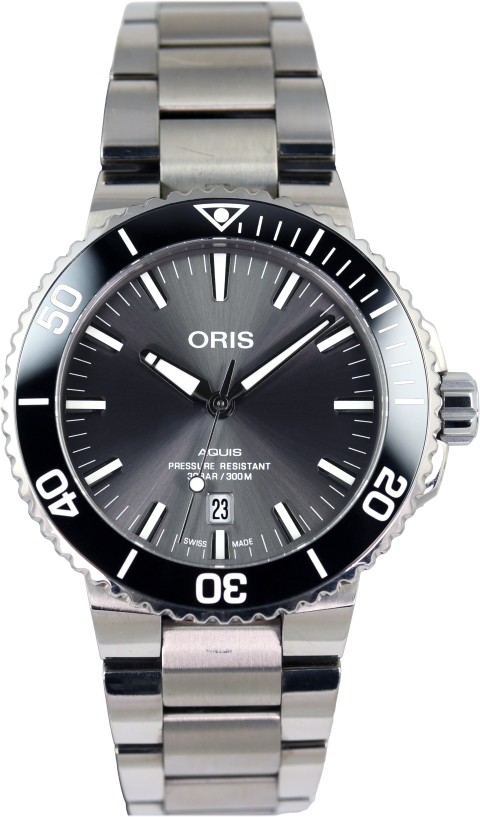 Oris Aquis Titanium Date 01 733 7730 7153-07 8 24 15PEB (Pre-owned)