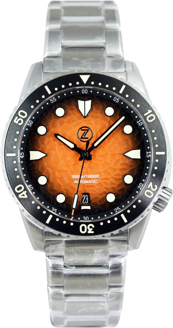 Zelos Mako Diver Hammered Orange (Pre-owned)