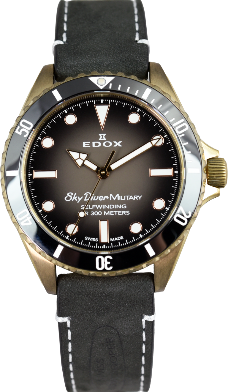 Edox SkyDiver Military Limited Edition 80115 BRZN NDR (Pre-owned)