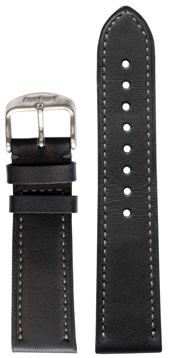 Hanhart Black Leather 22mm 9922.7012-02