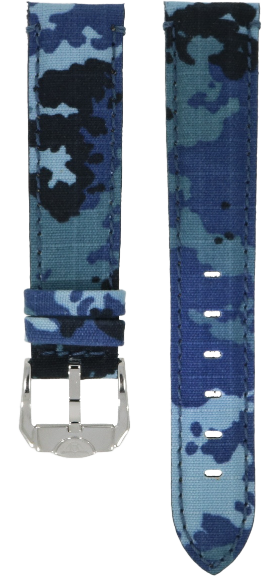 Squale Blue Camouflage Strap CINMICRMIM Polished 20mm