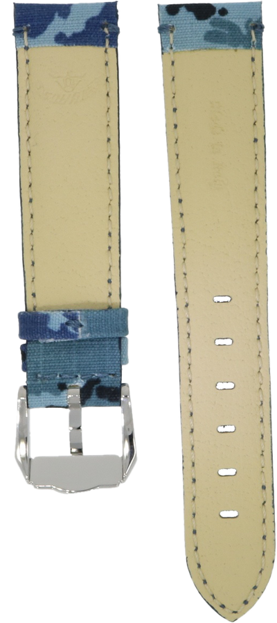 Squale Blue Camouflage Strap CINMICRMIM Polished 20mm