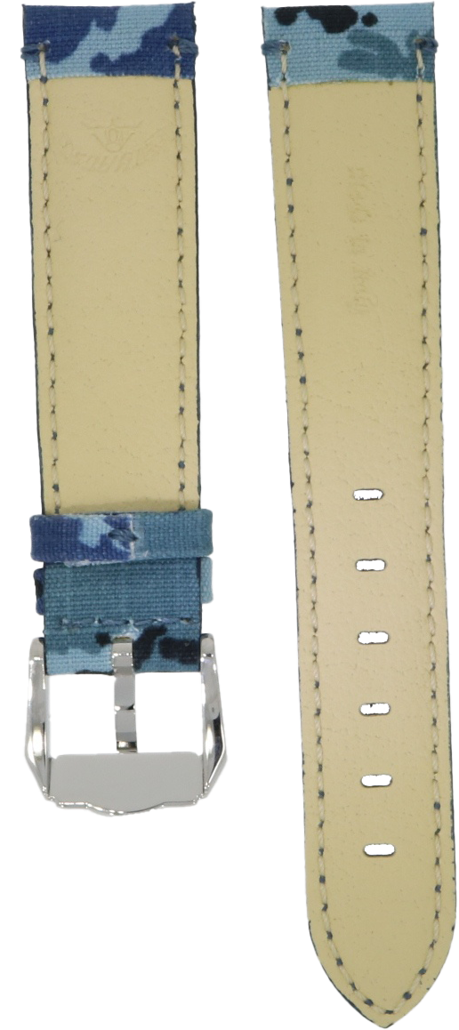 Squale Blue Camouflage Strap CINMICRMIM Polished 20mm