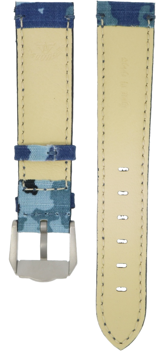 Squale Blue Camouflage Strap CINMICRMIM Blasted 20mm