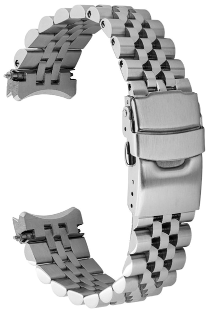 Islander Watch 20mm Brushed and Polished Bracelet for Seiko 41mm Solar Dive #BRAC-132