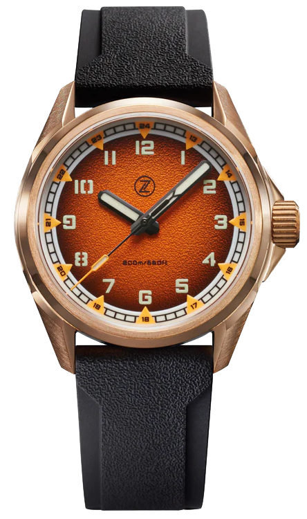 Zelos Swordfish Field 38mm Bronze Burnt Orange