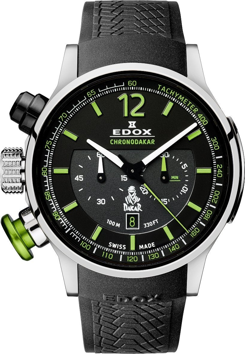 Edox Chronorally 1 Limited Edition 'Chronodakar 2015' 10303 TIN NV rubber strap