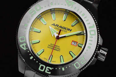 ARAGON Divemaster NH35 Bracelet Watch 50mm A057YEL