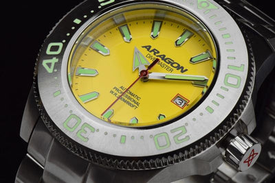 ARAGON Divemaster NH35 Bracelet Watch 45mm A067YEL