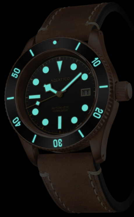 Aquatico Bronze Sea Star Black Ceramic Bezel