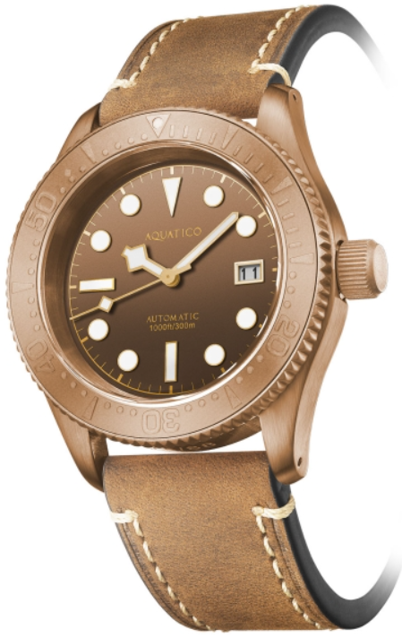 Aquatico Bronze Sea Star Brown Bronze Bezel