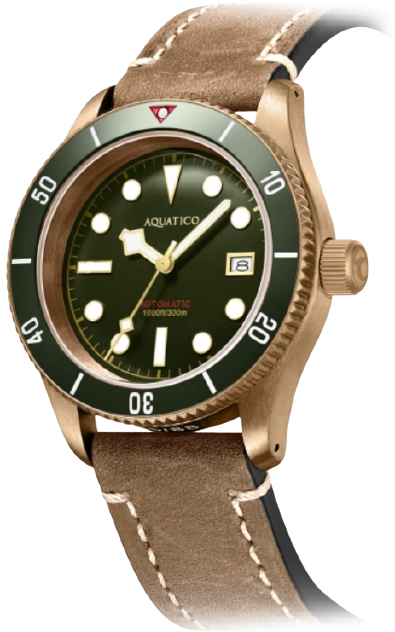 Aquatico Bronze Sea Star Green Ceramic Bezel