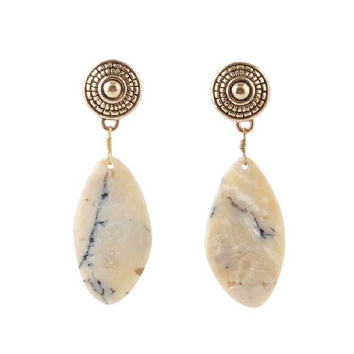 Barse African Opal Slab Earring