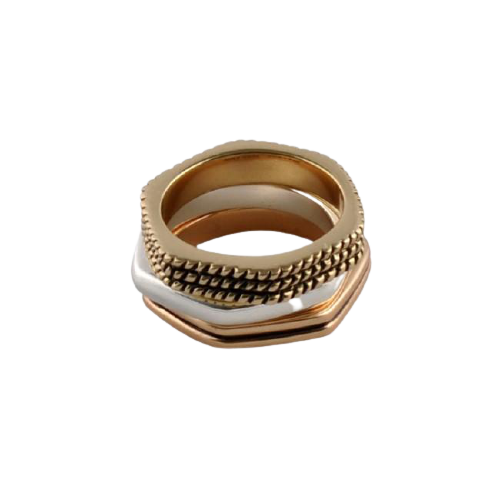 Barse Copper, Bronze and Sterling Stack Ring