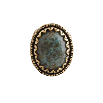 Barse Cuprite and Bronze Oval Ring