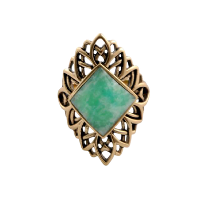 Barse Emerald-Shape Amazonite Ring