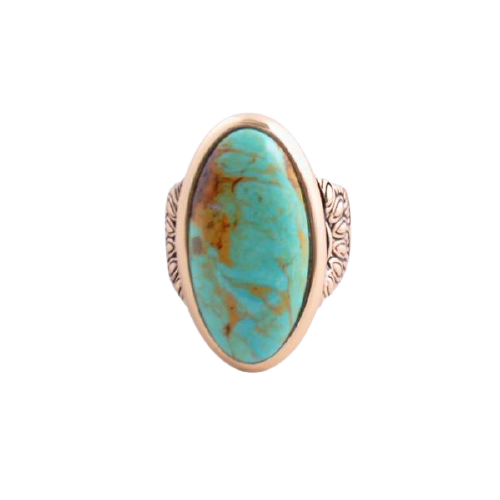 Barse Floral Inspired Turquoise Ring