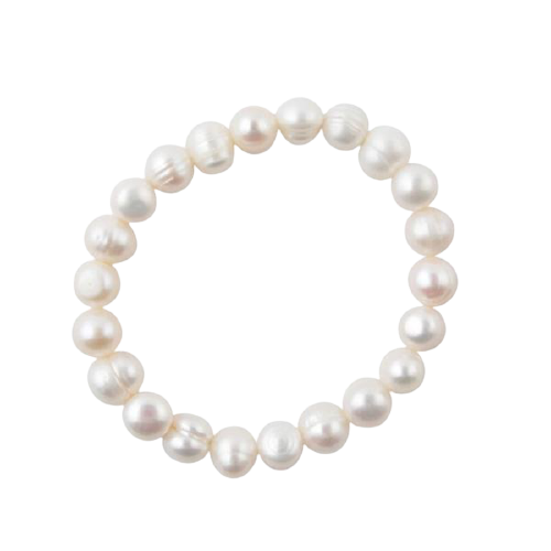 Barse Freshwater Pearl Stretch Bracelet-Medium Pearl