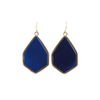 Barse Hexagonal Statement Earring-Blue Agate