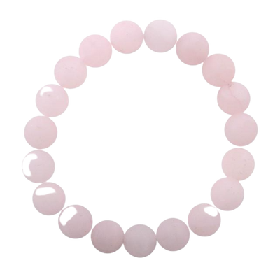 Barse Matte Bead Bracelet-Rose Quartz