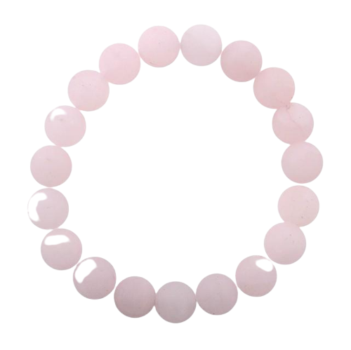 Barse Matte Bead Bracelet-Rose Quartz