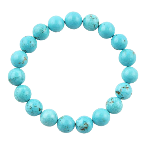 Barse Polished Bead Bracelet-Turquoise Magnesite