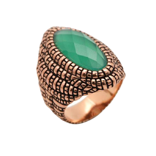 Barse Queen Isabel Verde Copper Ring