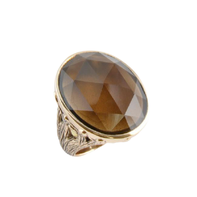 Barse Smoky Glass Ring