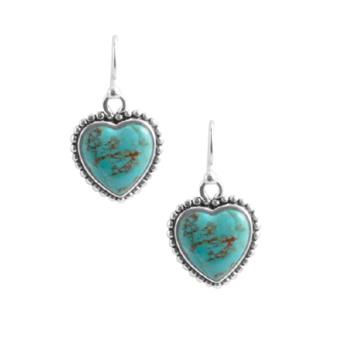 Barse Turquoise Hearts Earring