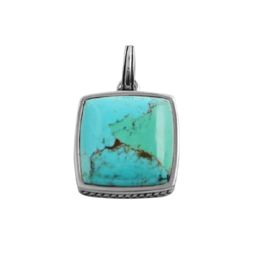 Barse Turquoise Square Pendant